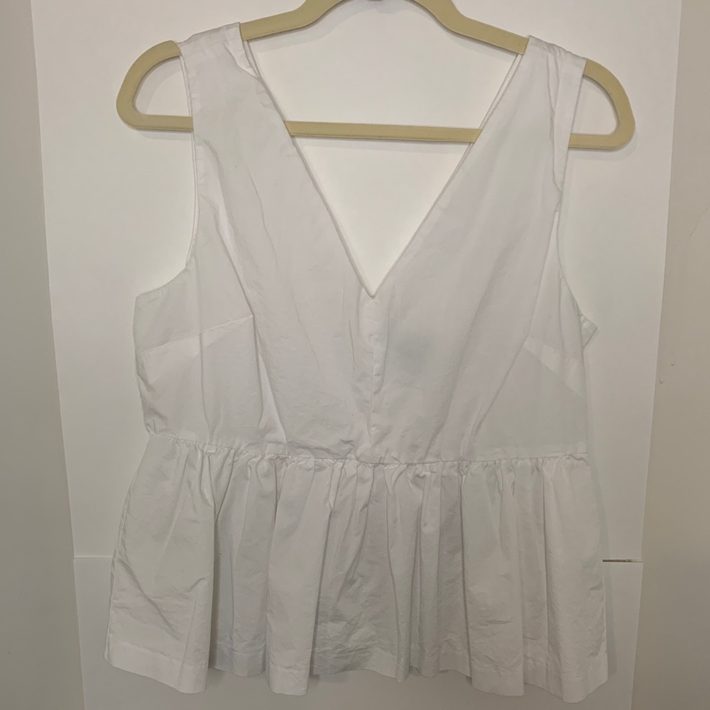 J. Crew cotton poplin peplum shirt